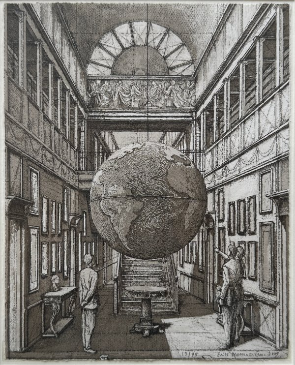 Erik Desmaziere - Entrance Hall with a Globe
